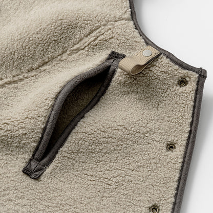 sonnet mouton greige一衣三用！新生兒至學步的羊毛皮斗篷/外套/蓋毯