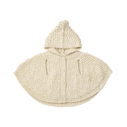 polka 1 ecru斗篷針織外套嬰兒至3歲