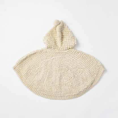 polka 1 ecru斗篷針織外套嬰兒至3歲