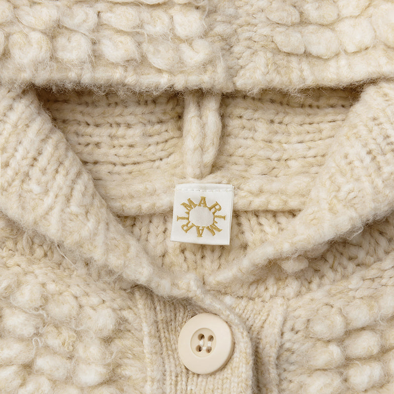 polka 1 ecru斗篷針織外套嬰兒至3歲