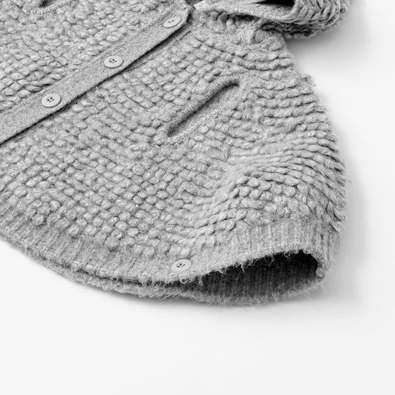 polka 2 light grey針織斗篷外套0-3歲