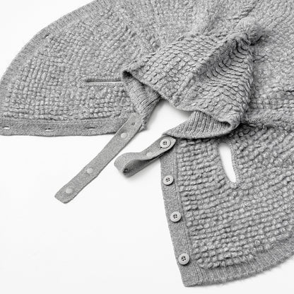 polka 2 light grey針織斗篷外套0-3歲