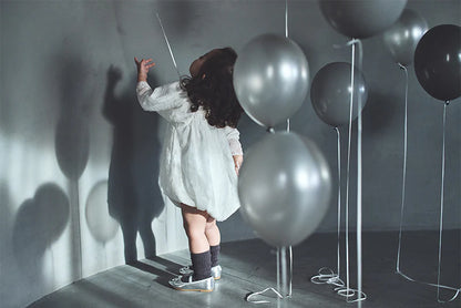 pompadour rompers 4 leaf white白色連體褲包屁衣