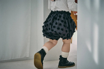 bloomers圓形黑色燈籠褲pompom black男女寶適用0～3歲