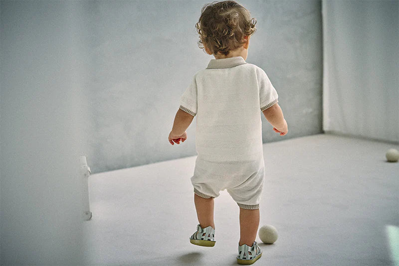 knit polo rompers短袖針織連身衣三色