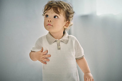 knit polo rompers短袖針織連身衣三色