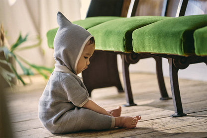 knit polo rompers短袖針織連身衣三色