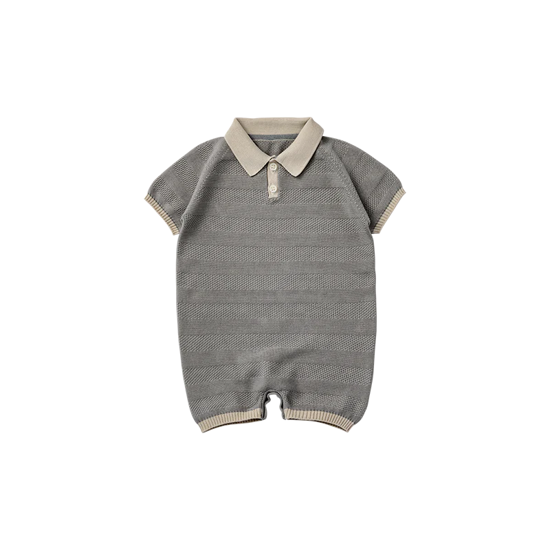 knit polo rompers短袖針織連身衣三色