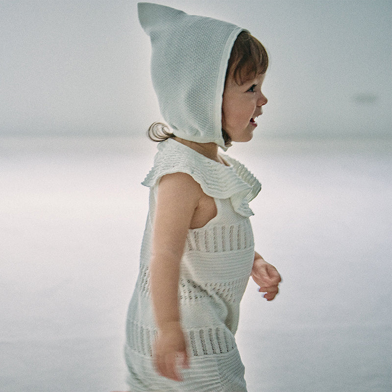 knit frill rompers 無縫針織荷葉邊連體衣三色