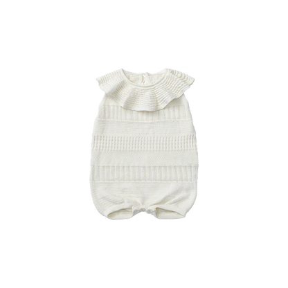 knit frill rompers 無縫針織荷葉邊連體衣三色