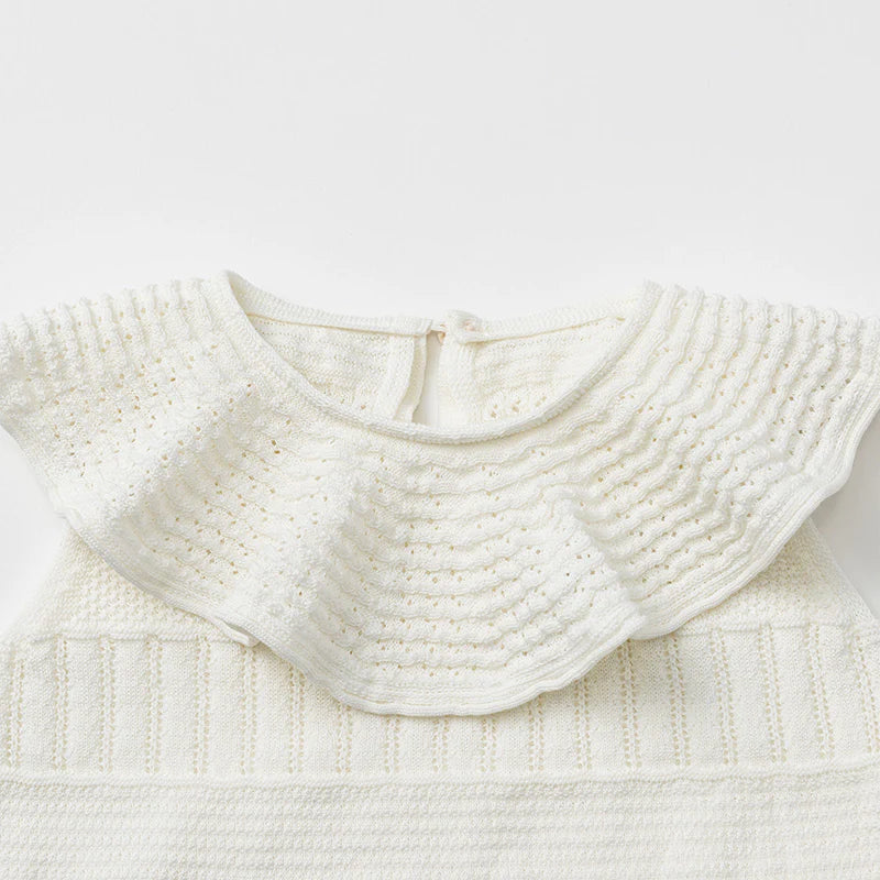 knit frill rompers 無縫針織荷葉邊連體衣三色