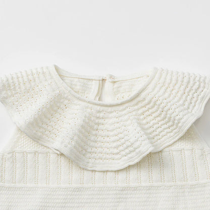 knit frill rompers 無縫針織荷葉邊連體衣三色