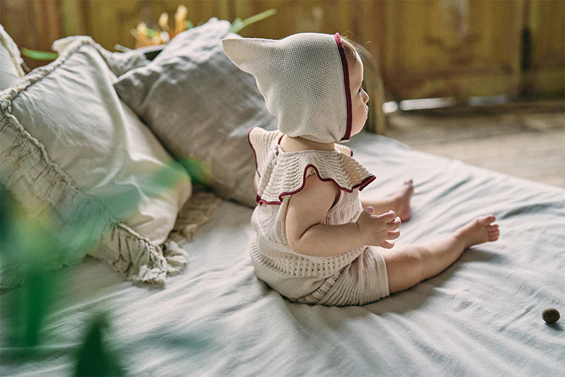 knit frill rompers 無縫針織荷葉邊連體衣三色