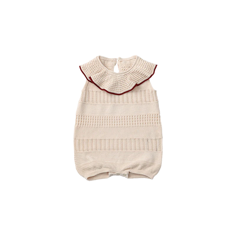 knit frill rompers 無縫針織荷葉邊連體衣三色
