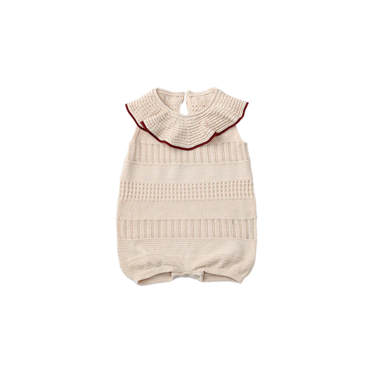 knit frill rompers 無縫針織荷葉邊連體衣三色