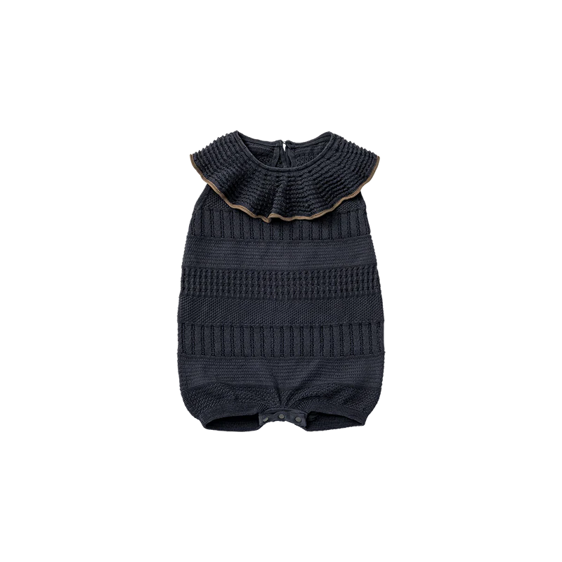 knit frill rompers 無縫針織荷葉邊連體衣三色