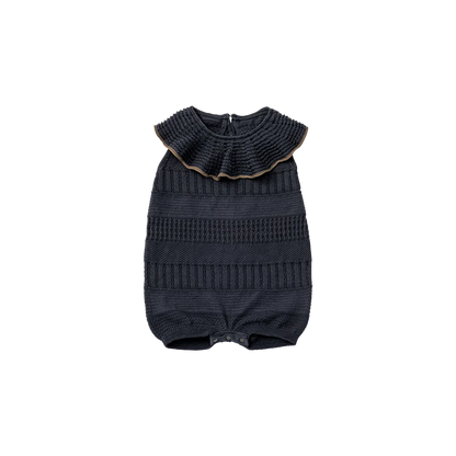 knit frill rompers 無縫針織荷葉邊連體衣三色