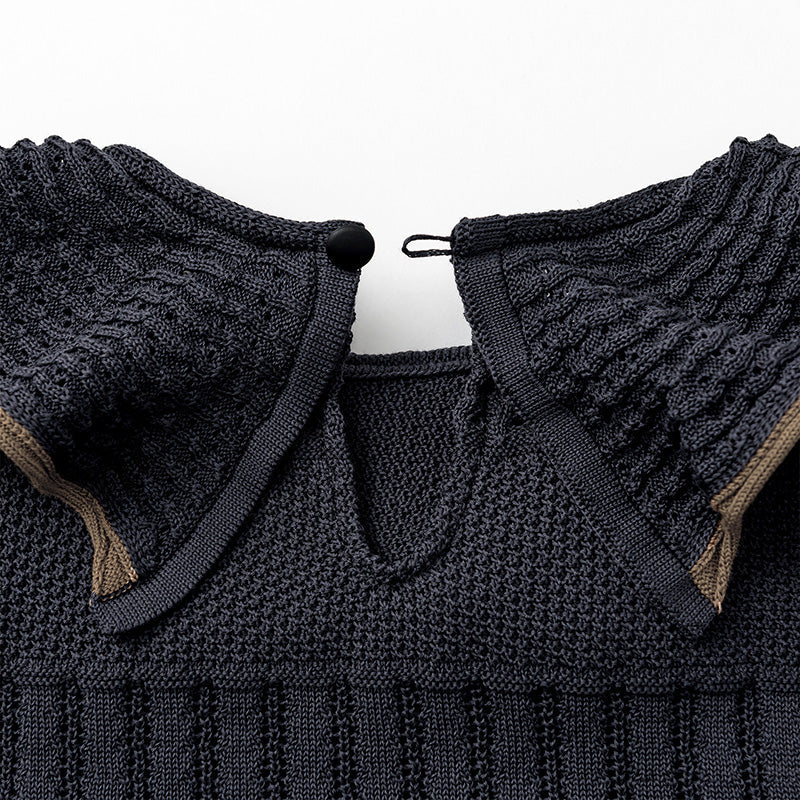 knit frill rompers 無縫針織荷葉邊連體衣三色