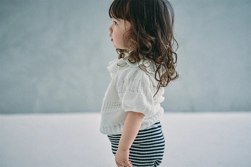 knit frill blouses無縫針織荷葉邊上衣三色