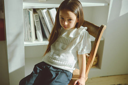 knit frill blouses無縫針織荷葉邊上衣三色