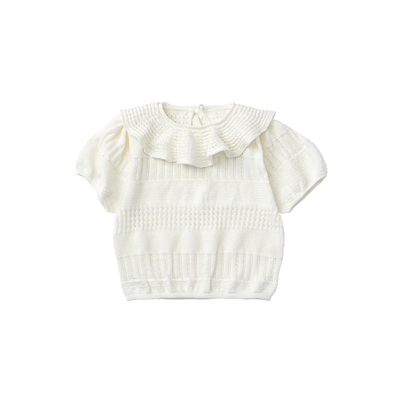 knit frill blouses無縫針織荷葉邊上衣三色