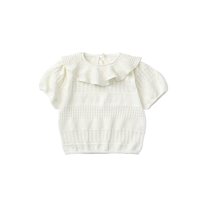 knit frill blouses無縫針織荷葉邊上衣三色