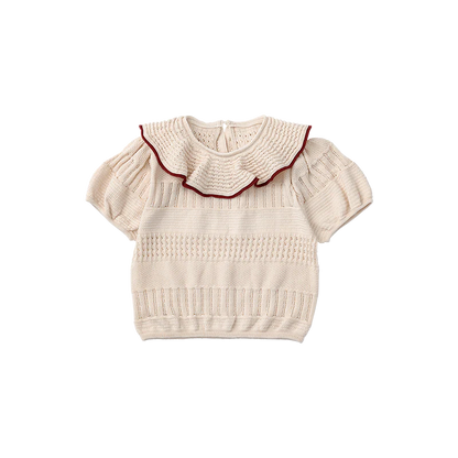 knit frill blouses無縫針織荷葉邊上衣三色