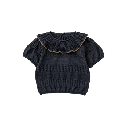 knit frill blouses無縫針織荷葉邊上衣三色