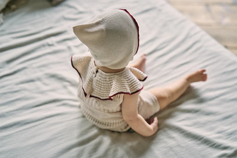 knit hat bonnet mini beni無縫編織超細棉紗針織帽