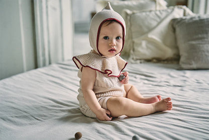 knit hat bonnet mini beni無縫編織超細棉紗針織帽