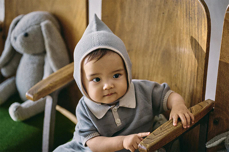 knit hat bonnet mini beni無縫編織超細棉紗針織帽