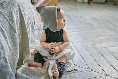 knit hat bonnet mini beni無縫編織超細棉紗針織帽