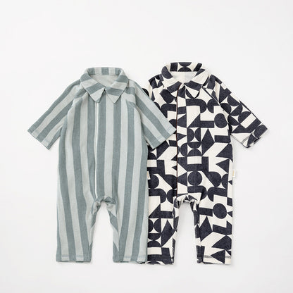 【2025AW】calin blue stripe藍色條紋連身衣0-1歲