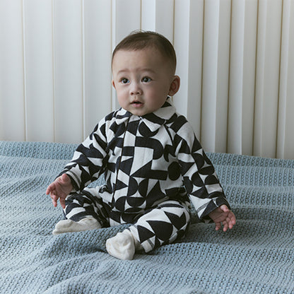 【2025AW預定】calin navy blocks 連身衣0-1歲