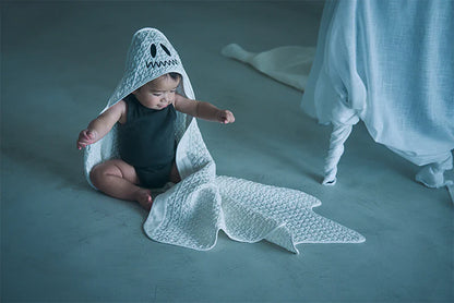 萬聖節限定/Organic hooded towel多用途華夫格毛巾毯子
