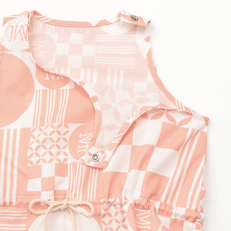 日本夏祭限定/jinbei squares beni和服連身衣套裝kimono 80cm