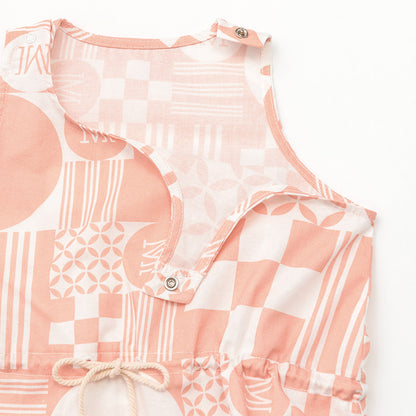 日本夏祭限定/jinbei squares beni和服連身衣套裝kimono 80cm
