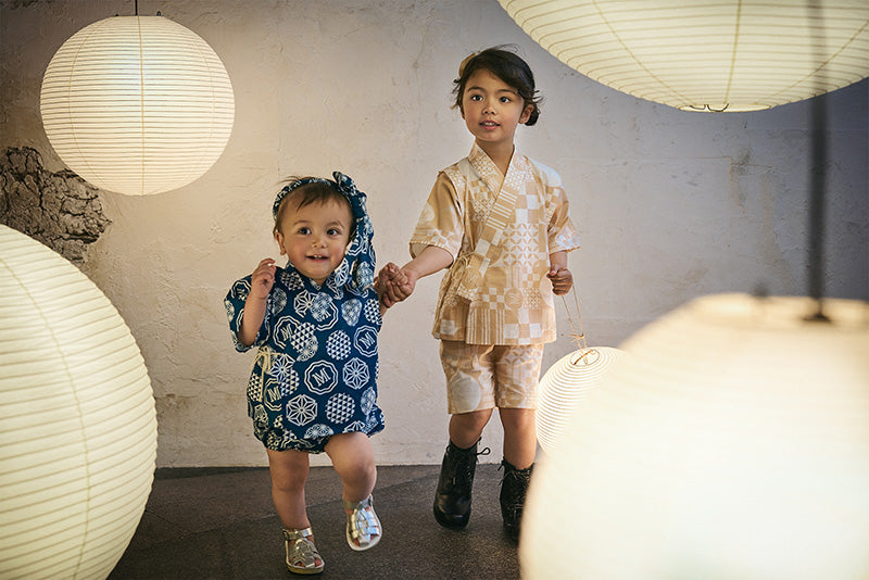 日本夏祭限定/jinbei squares beni和服套裝kimono