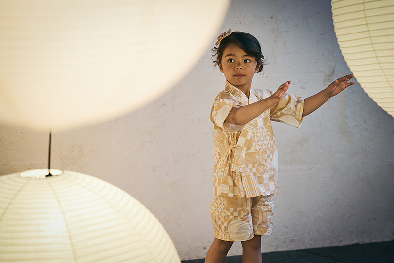 日本夏祭限定/jinbei squares beni和服套裝kimono