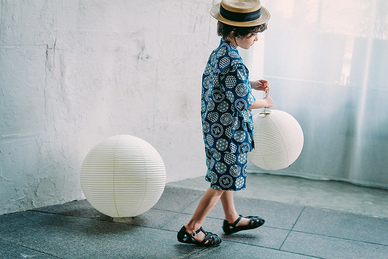 日本夏祭限定/jinbei dots ruri和服kimono