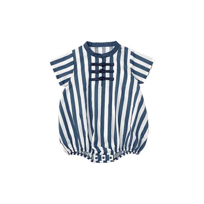 YUAN 系列rompers navy中式連體衣