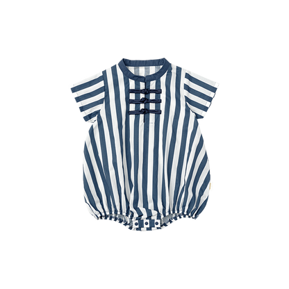 YUAN 系列rompers navy中式連體衣