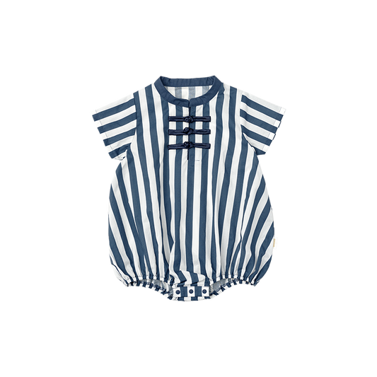 YUAN 系列rompers navy中式連體衣