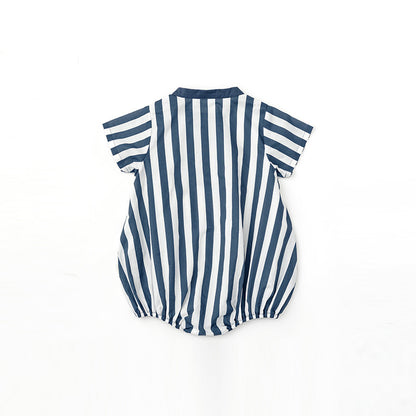 YUAN 系列rompers navy中式連體衣