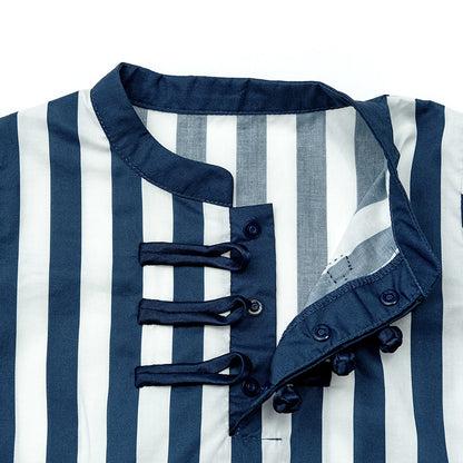 YUAN 系列rompers navy中式連體衣