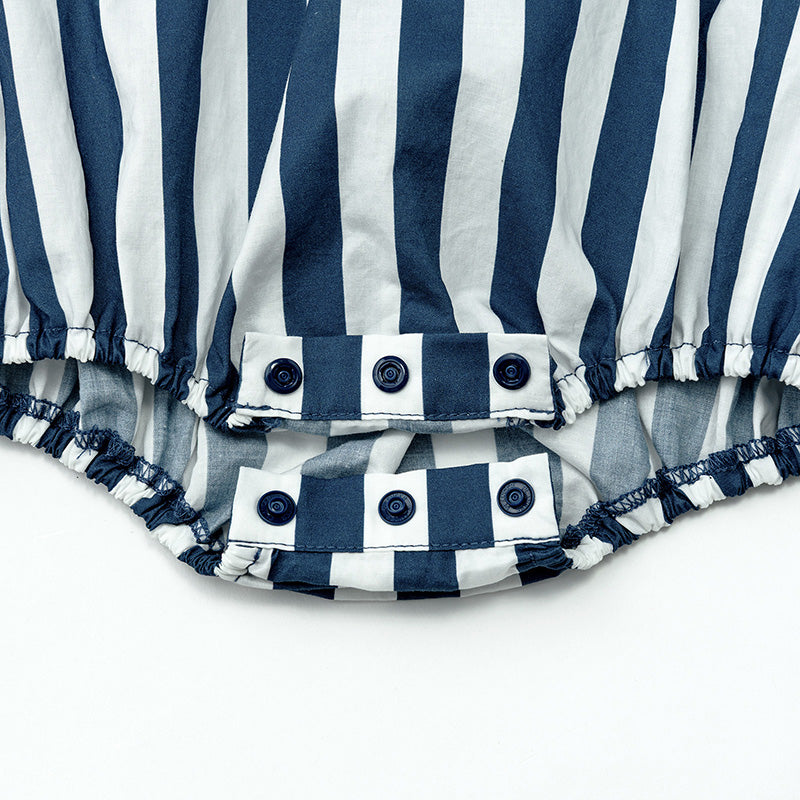 YUAN 系列rompers navy中式連體衣
