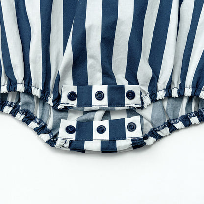 YUAN 系列rompers navy中式連體衣