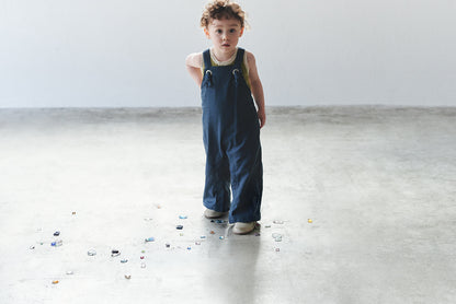 loisir salopette 2 peacock深藍色成長型背帶褲