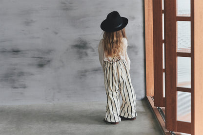 loisir salopette 3 stripe條紋成長型背帶褲