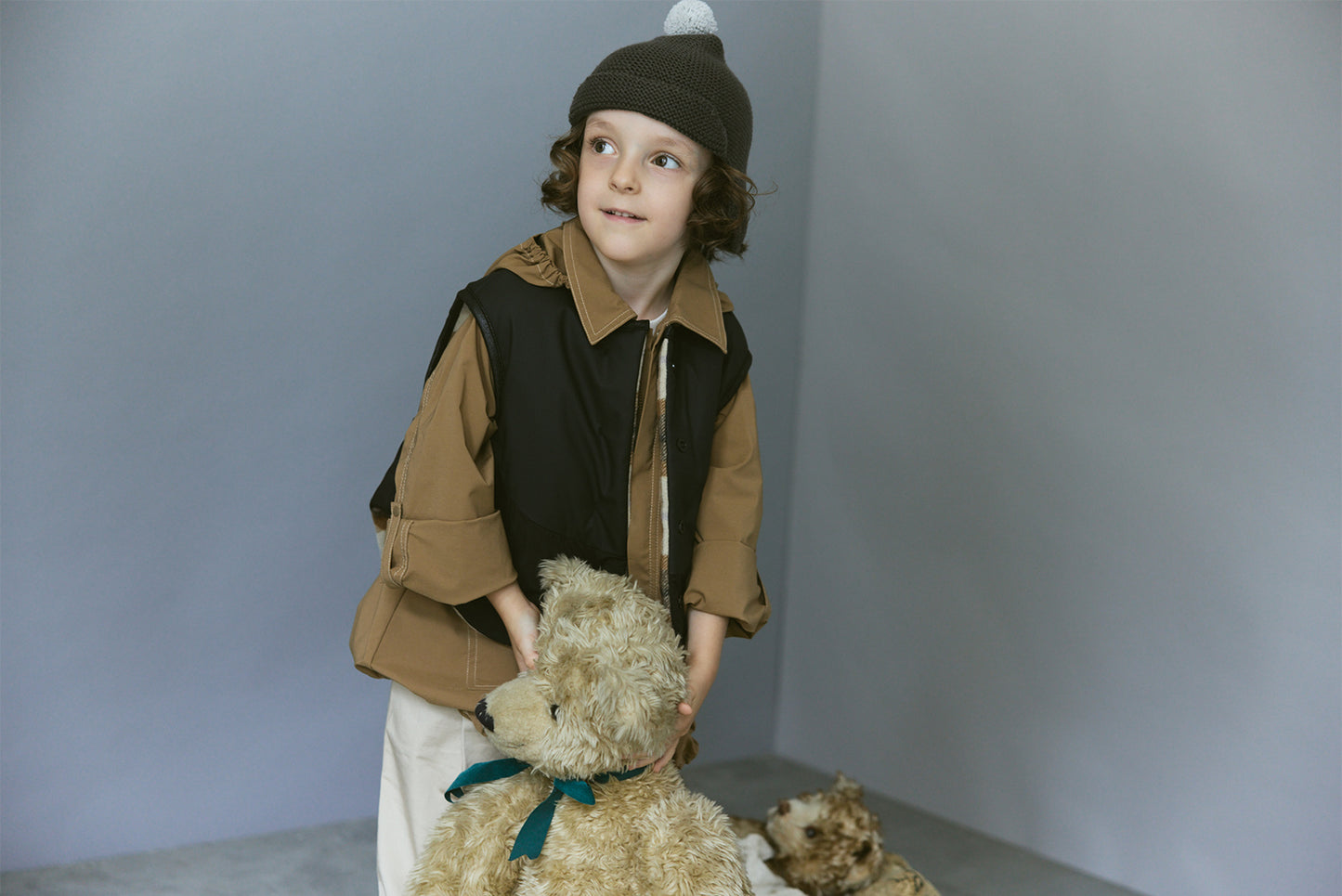 【2025AW】halb check × black雙面背心毛絨外套vest